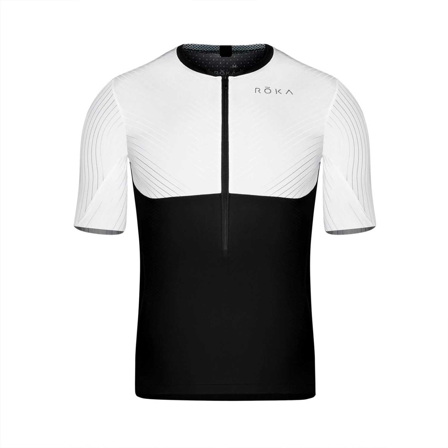 ROKA Men's Gen II Elite Aero Short Sleeve Tri Top - White/Black