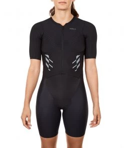 ROKA Women's Gen II Elite Aero Short Sleeve Tri Suit - Black Tri Suits