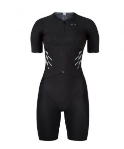 ROKA Women's Gen II Elite Aero Short Sleeve Tri Suit - Black Tri Suits