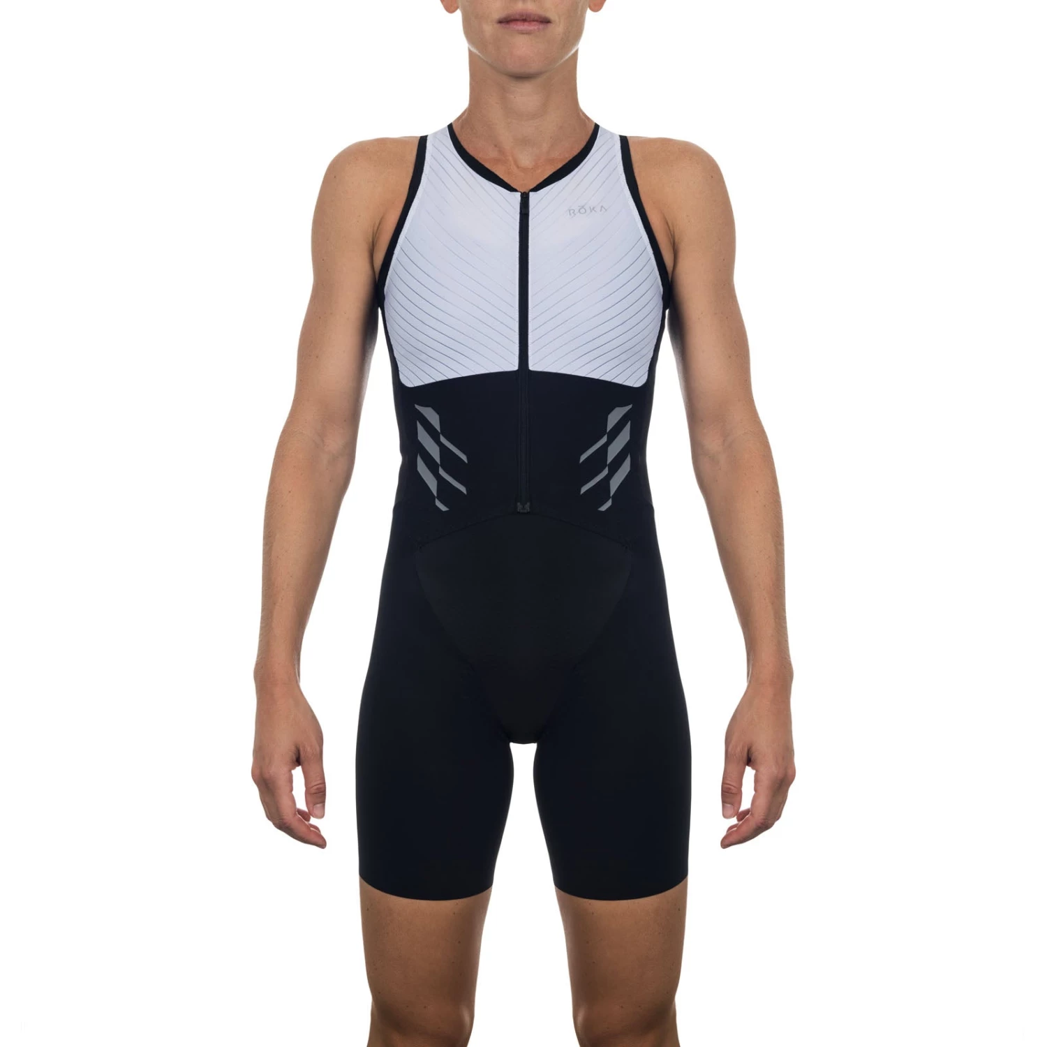 ROKA Women's Gen II Elite Aero Sleeveless Tri Suit - White/Black