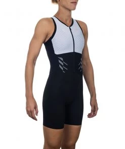 ROKA Women's Gen II Elite Aero Sleeveless Tri Suit - White/Black